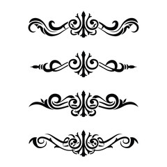 Classic Vintage Baroque Victorian Frames Separator Elements Classic Wedding Invitation