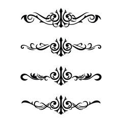 Classic Vintage Baroque Victorian Frames Separator Elements Classic Wedding Invitation