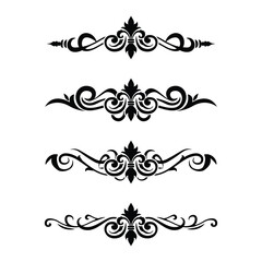 Classic Vintage Baroque Victorian Frames Separator Elements Classic Wedding Invitation