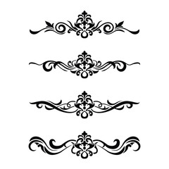 Classic Vintage Baroque Victorian Frames Separator Elements Classic Wedding Invitation