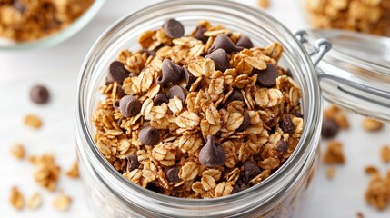 チョコレート入りのグラノーラ