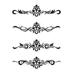 Classic Vintage Baroque Victorian Frames Separator Elements Classic Wedding Invitation