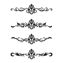 Classic Vintage Baroque Victorian Frames Separator Elements Classic Wedding Invitation