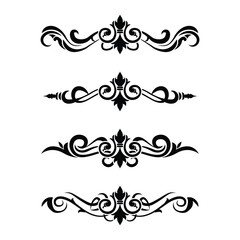 Classic Vintage Baroque Victorian Frames Separator Elements Classic Wedding Invitation