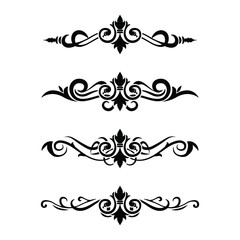 Classic Vintage Baroque Victorian Frames Separator Elements Classic Wedding Invitation