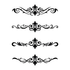 Classic Vintage Baroque Victorian Frames Separator Elements Classic Wedding Invitation