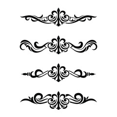 Classic Vintage Baroque Victorian Frames Separator Elements Classic Wedding Invitation