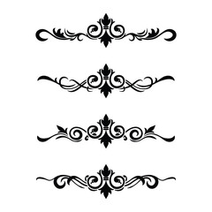 Classic Vintage Baroque Victorian Frames Separator Elements Classic Wedding Invitation