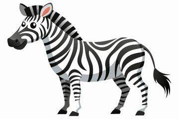 Obraz premium Cartoon Zebra with Black and White Stripes