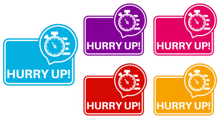 set Hurry up sale tag icon. final sign design sale promotion template vector illustration