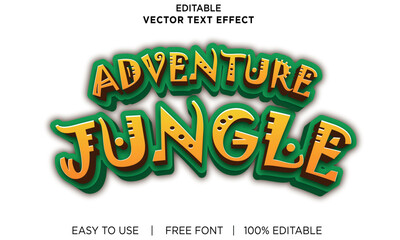 Avenger Jungle 3d text design font effect.