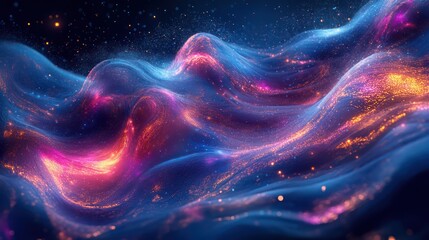 Fototapeta premium A swirling blend of futuristic neural networks and vibrant abstract patterns