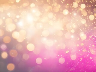 Fototapeta premium Abstract Blurred Bokeh Background with Warm Golden and Pink Tones 