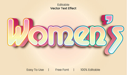 Women3d text effects new collections.