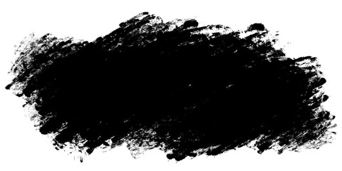 Rough Black Brushstroke - Artistic Texture PNG