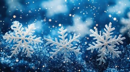 Christmas snowflakes background