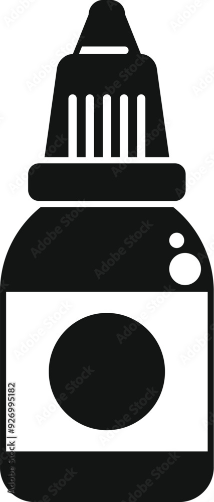 Sticker Black silhouette of a nasal spray for relieving blocked noses