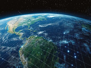 Obraz premium digitization of the earth