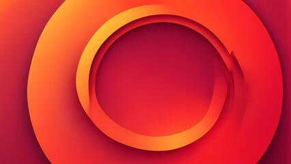 Obraz premium Abstract Orange and Red Gradient Geometric Circle Shape Background for Modern and Futuristic Design.
