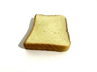Fresh white plain toast sandwich bread isolated on white background