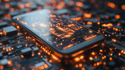 Privacy security and data protection on mobile phone and laptop, emphasizing data encryption systems and secure internet access in a cybersecurity software technology setting