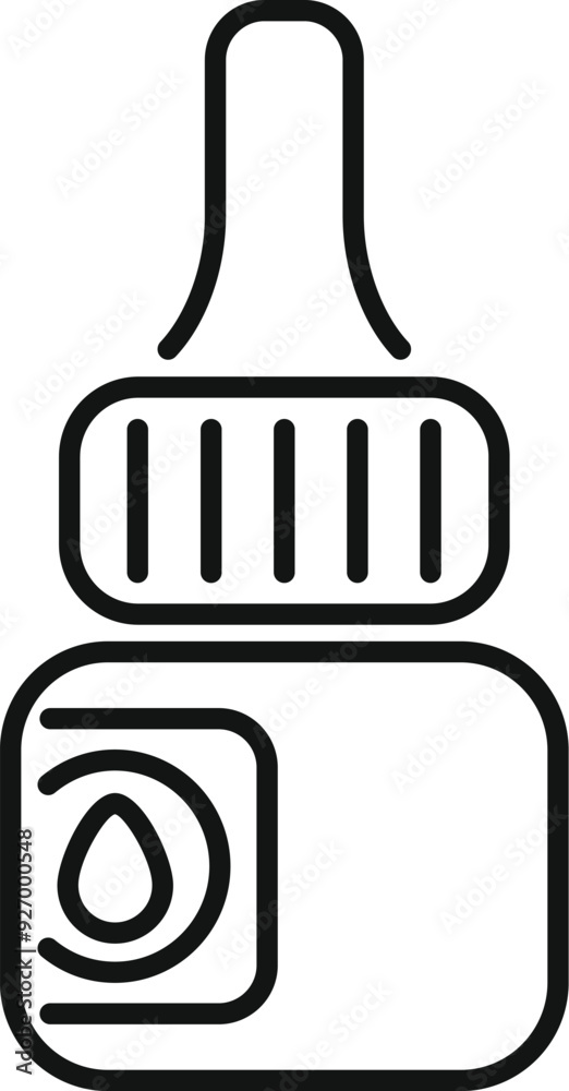 Sticker Nasal spray bottle icon. Outline nasal spray bottle vector icon for web design isolated on white background