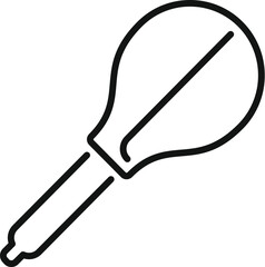 Simple line icon of an enema syringe, useful for websites and apps related to healthcare and medicine