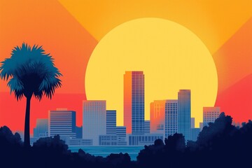 Fototapeta premium Diagram Illustrating Heatwave Impact on Daily Temperatures with Heat Index Warnings