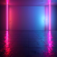 Sleek Neon Backdrop with Soft Gradients for Product Display Concept