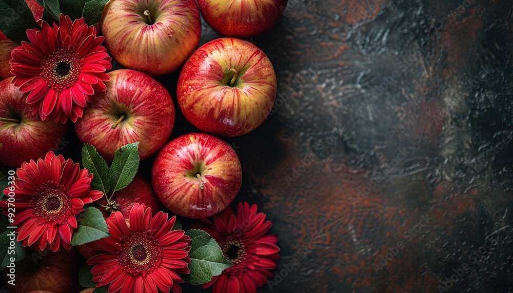 Sticker still life with apples