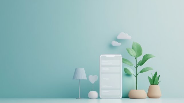 A user interface illustration showcasing a website design, with clear visual hierarchy and user friendly elements.