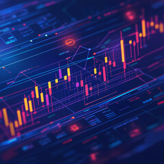 A suitable name for this image could be Digital Heartbeat: The Fusion of Technology, Medicine, and Finance It reflects the integration of technology with medical and financial data in a visually clear