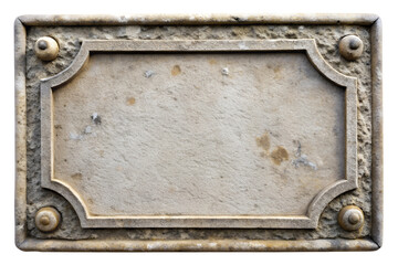 Blank Stone Plaque With Ornate Frame