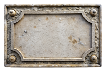 Blank Stone Plaque With Ornate Frame