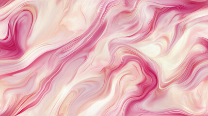 Obraz premium Marbled pink and white pattern with fluid swirls creating a soft and elegant abstract design.