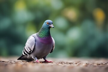 Afep pigeon bird blurry nature background, Ai Generated