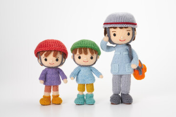 あみぐるみ人形　防災訓練