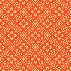 Japanese Flower Diamond Net Vector Seamless Pattern