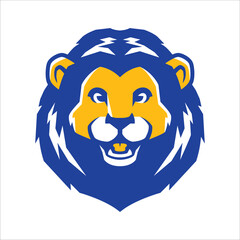 LION HEAD CARTOON MASCOT LOGO TEMPLATE