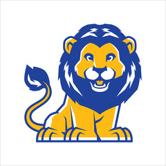 LION CARTOON MASCOT LOGO TEMPLATE