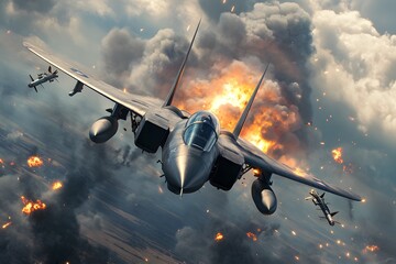 fighter  jet shelling