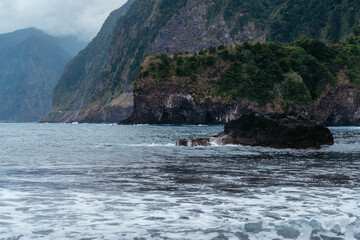 Praia do Porto do Seixal in Madeira, Portugal