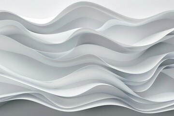 Abstract background featuring white wave-like layers, creating a dynamic and flowing visual effect, perfect for creative design projects and modern aesthetics.