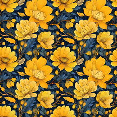 seamless pattern with flowers