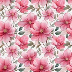 pattern with pink flowers
