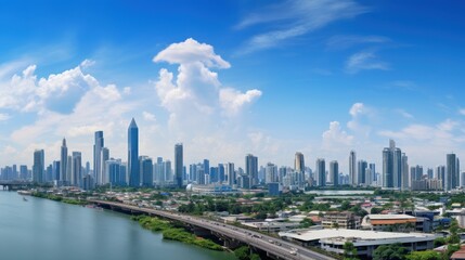 Naklejka premium beautiful , bangkok , city , landscape , professional photographer , blue skydfed002e0f91