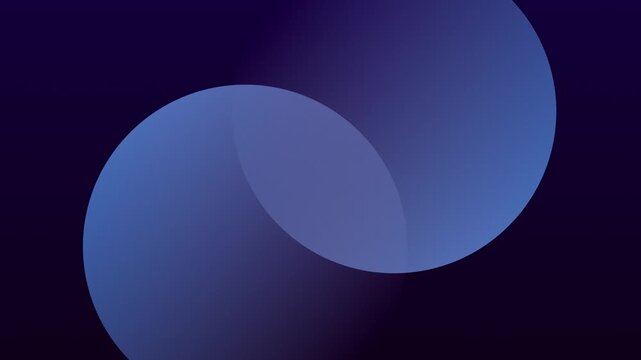 Two overlapping background circles with a small star in center. 
