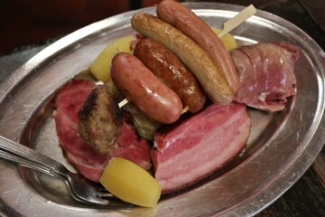 Alsatian cuisine: choucroute garnie in Kaysersberg, France