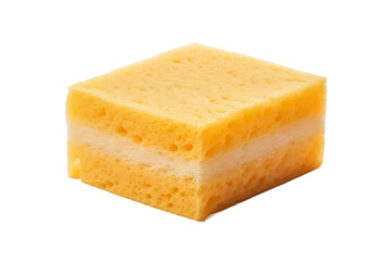 Eco-friendly yellow dishwashing sponge
