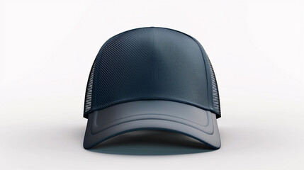 Fototapeta premium black trucker cap mockup front view can be used for multipurpose